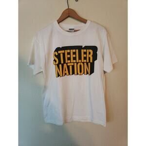 YOUTH LARGE Vintage Tshirt 2011 Steeler Nation Steelers Rooster On Back